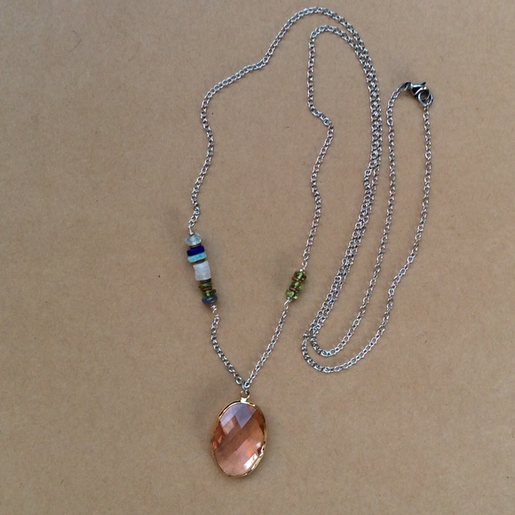 Handcrafted Sundance charm Silver Multi Gemstones Necklace 30”L new - Picture 11 of 16